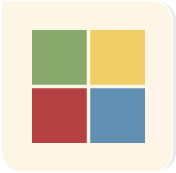 four colored squares icon